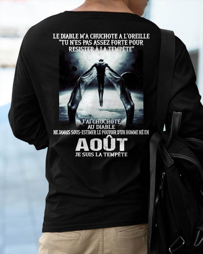 Je Suis la Tempête – Ne Jamais Sous-Estimer le Pouvoir d’un Homme Né en Août – T-Shirt Homme - male fr08 / CCDI08 (SKU26T-01160-08)