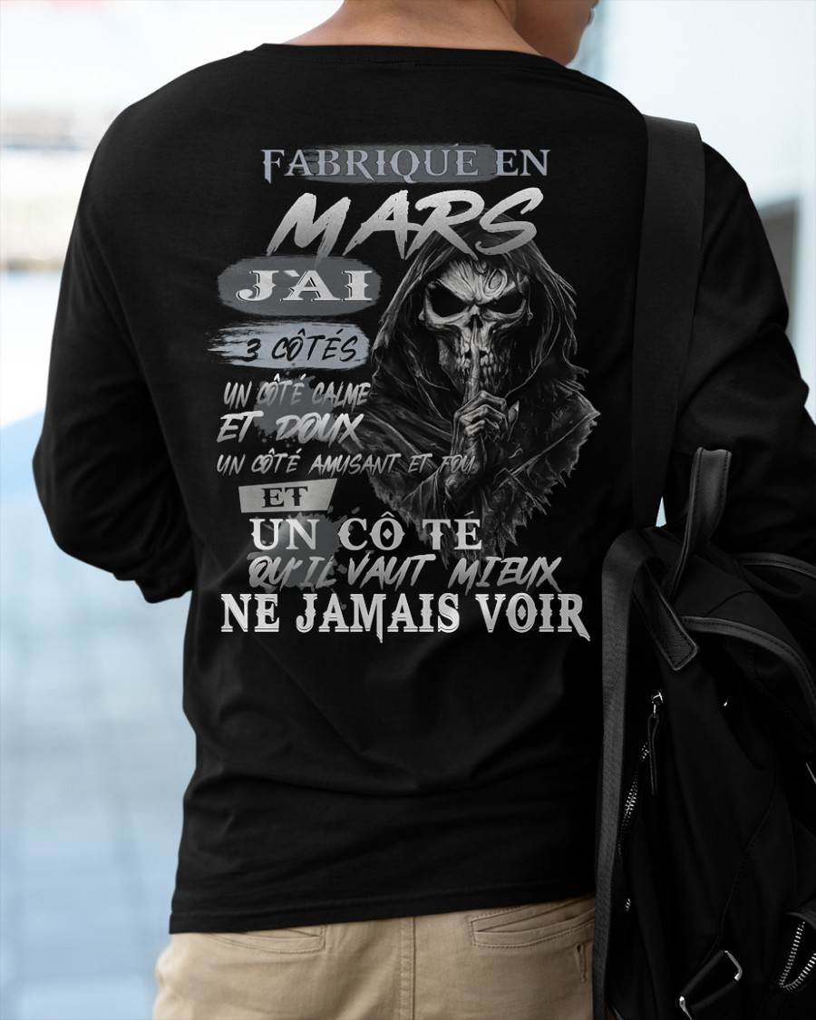 Fabriqué en Mars – J’ai 3 Côtés | T-Shirt Homme Caractère Fort - male fr03 / CCDI03 (SKU26T-01174-03)