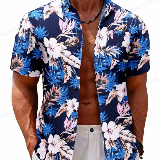 Hawaiian Shirt – Single-Breasted Tropical Shirt for Beach & Casual Wear