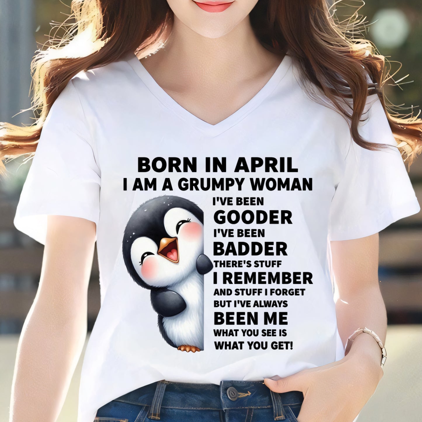 BORN IN APRIL I AM A GRUMPY WOMAN ccdi04 FMA (SKU09-95-04)