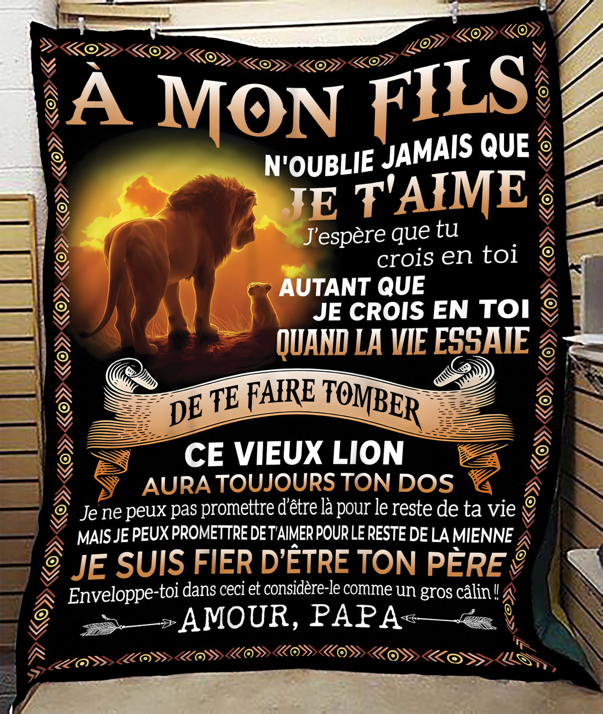Cadeau Spécial Pour Ton Fils Couverture - De Papa (SKU2610-522)