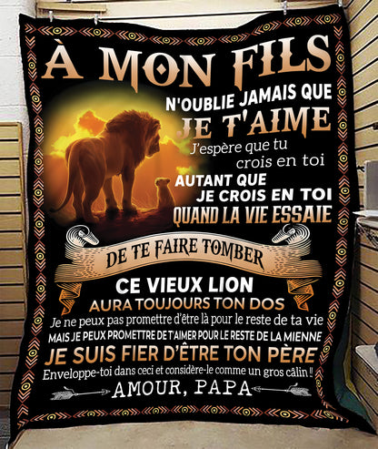 Cadeau Spécial Pour Ton Fils Couverture - De Papa (SKU2610-522)