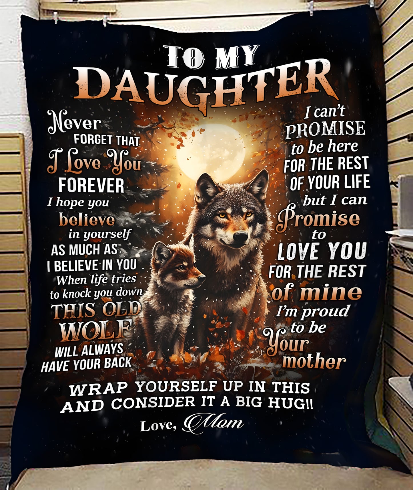 Special Gift For Your Daughter Blanket - From Mom FULL (SKU2604-216)