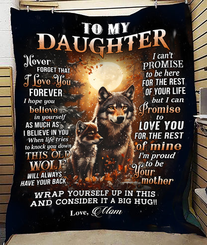 Special Gift For Your Daughter Blanket - From Mom FULL (SKU2604-216)