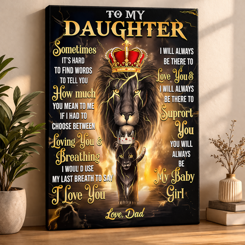 To My Daughter From Dad Canvas (SKU2604-141)