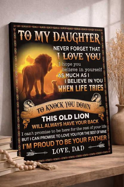 To My Daughter From Dad Canvas (SKU2604-234)