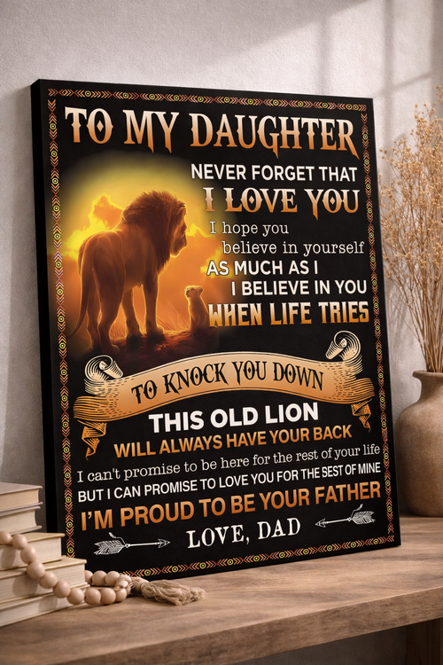 To My Daughter From Dad Canvas (SKU2604-234)