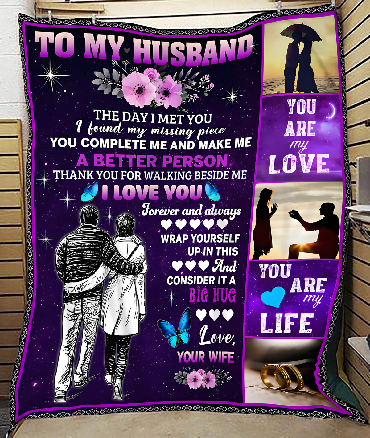 Special Gift For Your Husband Blanket - From Wife (SKU2610-322)