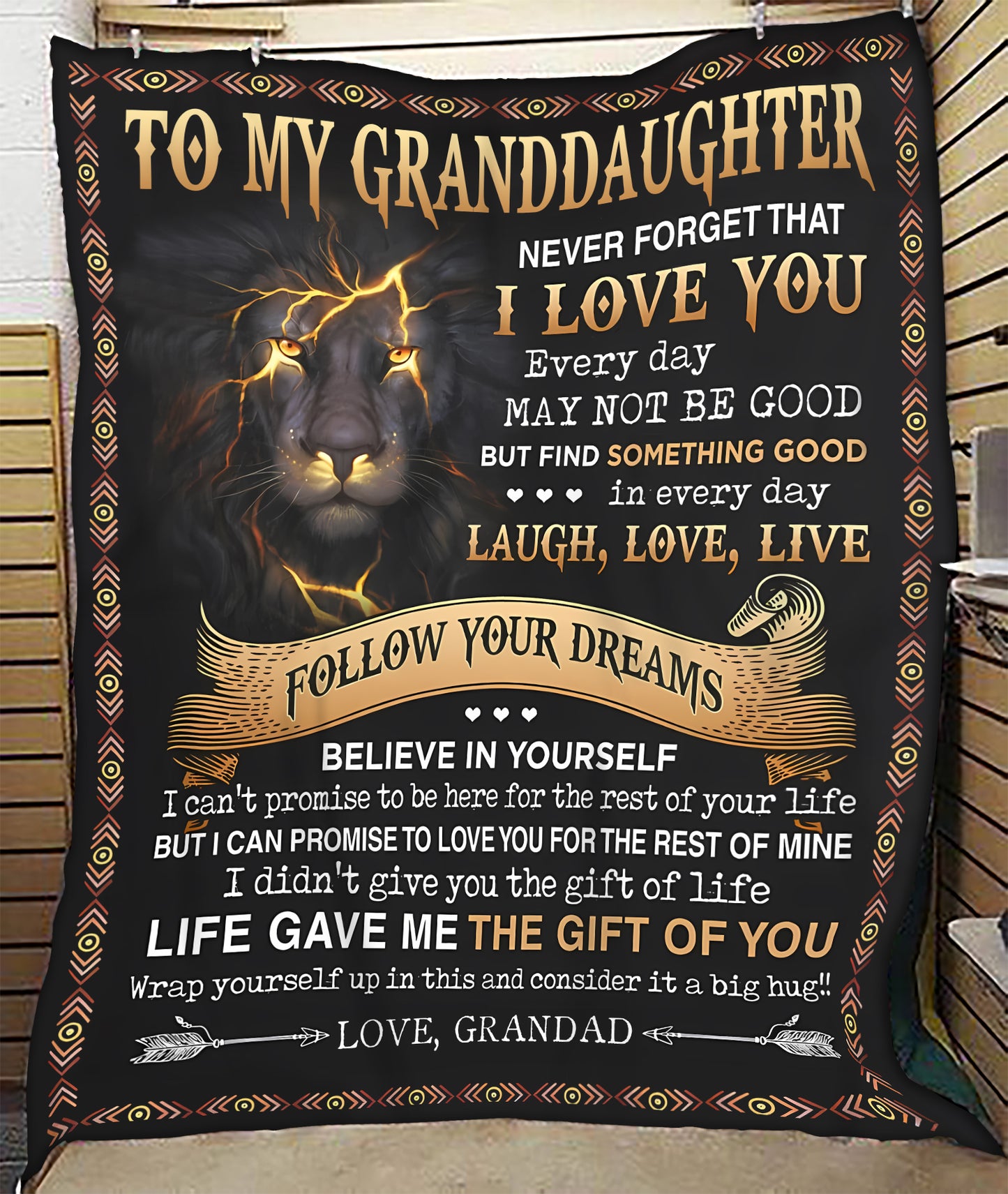 Special Gift For Your Granddaughter Blanket - From Grandad (SKU2603-346)