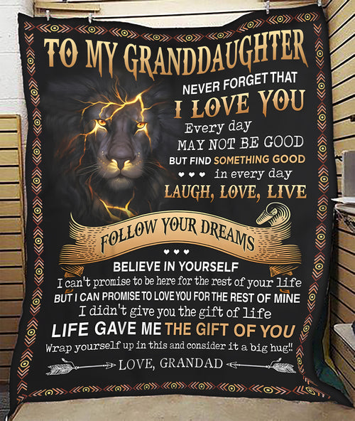 Special Gift For Your Granddaughter Blanket - From Grandad (SKU2603-346)