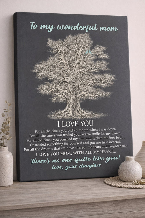 CANVAS FOR MOM - BEST GIFT FROM DAUGHTER - NTTD00 (SKU2603-330)