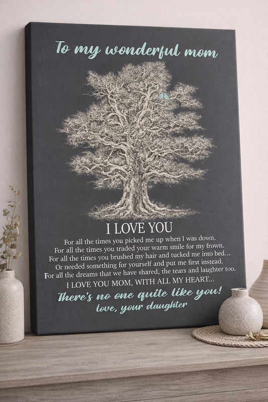 CANVAS FOR MOM - BEST GIFT FROM DAUGHTER - NTTD00 (SKU2603-330)
