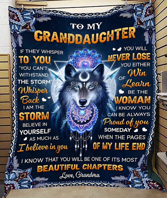 BLANKET FOR GRANDDAUGHTER FROM GRANDMA FULL (SKU2609-316)