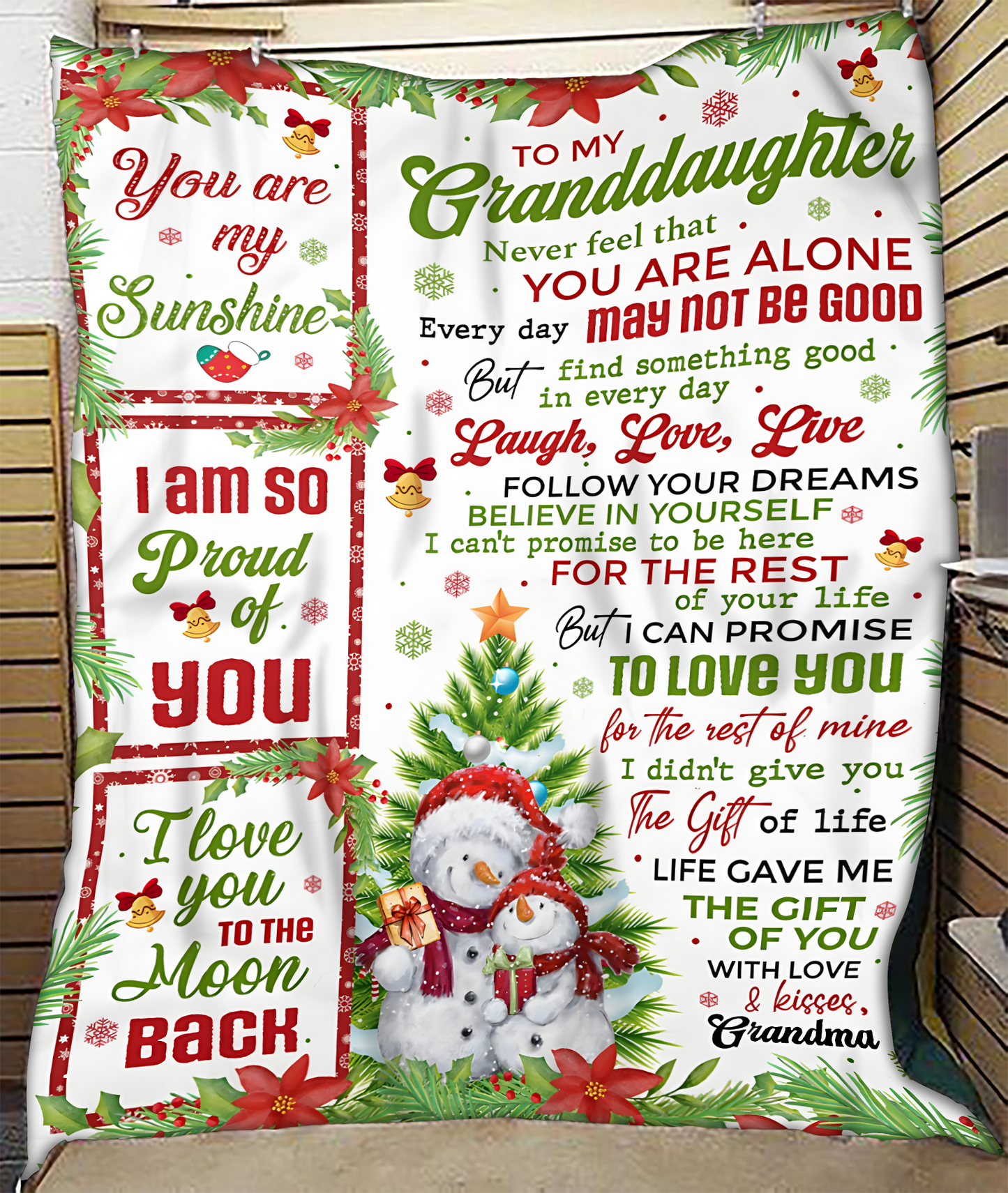 BLANKET FOR GRANDDAUGHTER FROM GRANDMA – XMAS GIFT (SKUB-CHRISTMAS)