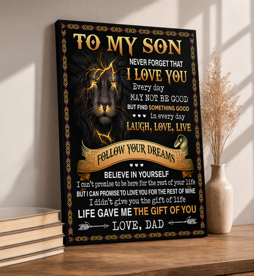 To My Son From Dad Canvas (SKU2604-256)