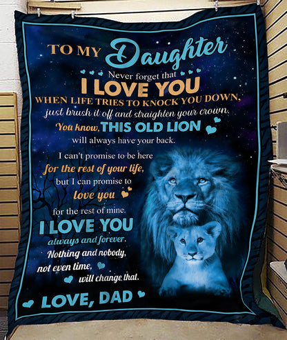Special Gift For Your Daughter Blanket - From Dad (SKU2606-39)