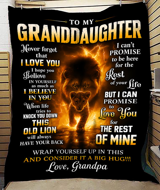 Special Gift For Your Granddaughter Blanket - From Grandpa (SKU2606-311)