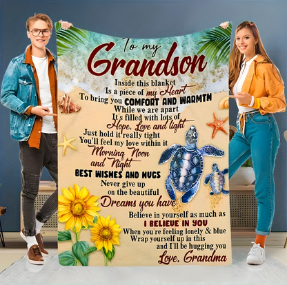 Special Gift For Your Grandson Blanket - From Grandma