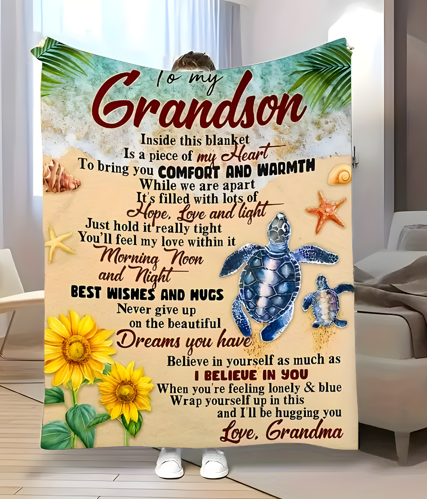 Special Gift For Your Grandson Blanket - From Grandma
