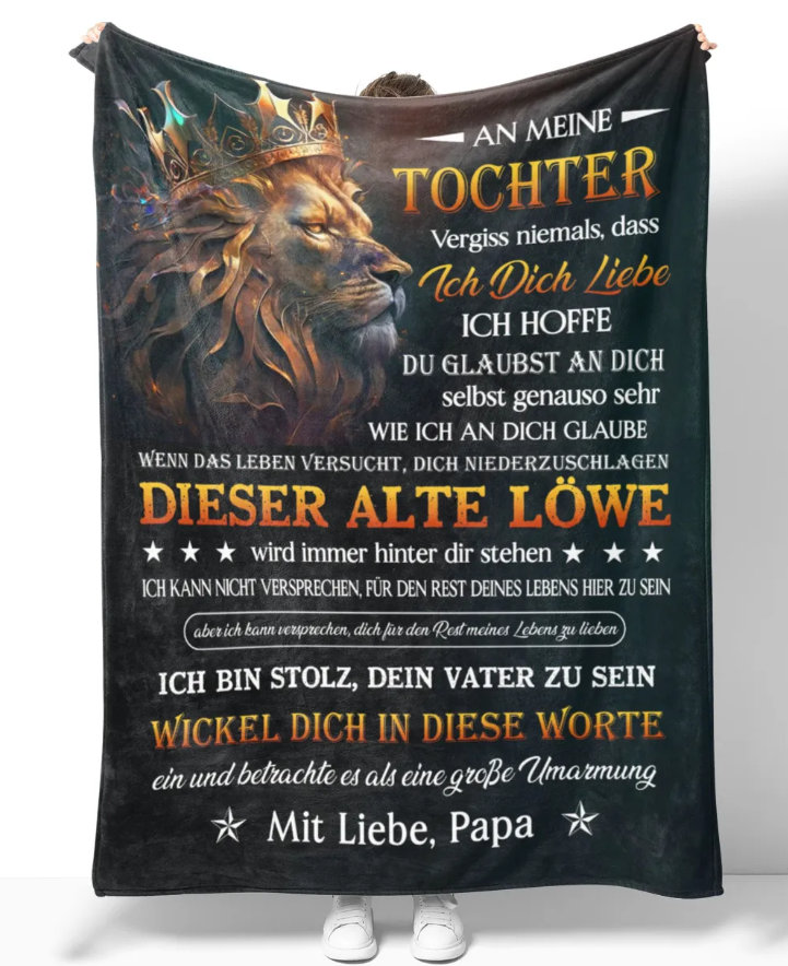 Besonderes Geschenk für deinen Tochter – Decke von Papa