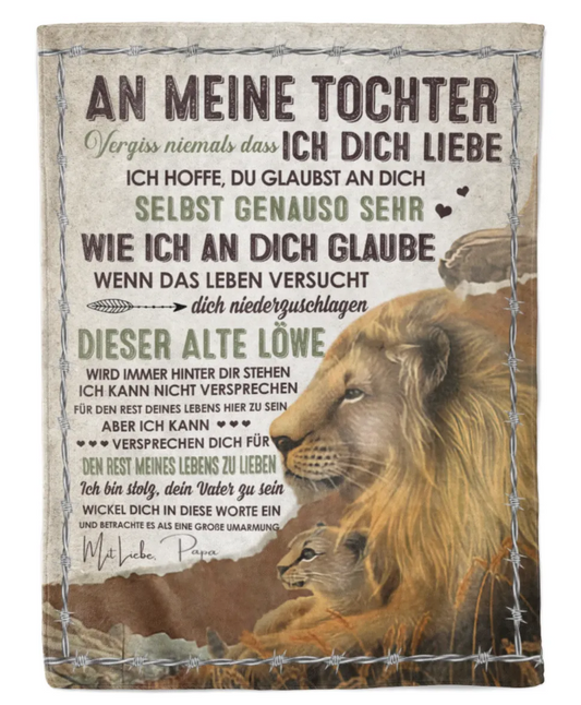 Besonderes Geschenk für deinen Tochter – Decke von Papa