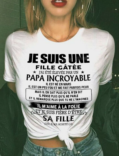 Cadeau d’anniversaire de papa pour sa fille  |   T-shirt - ccdi03 / fr03 (SKU26T-0197)
