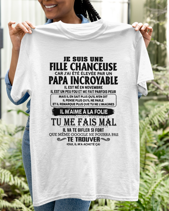 Cadeau d’anniversaire de papa pour sa fille  |   T-shirt - ccdi00 / fr00
