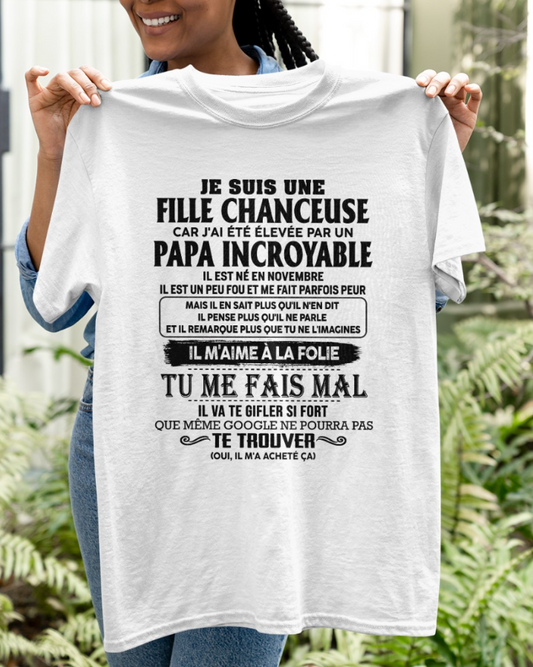 Cadeau d’anniversaire de papa pour sa fille  |   T-shirt - ccdi00 / fr00