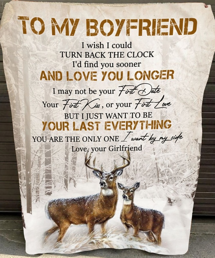 Special Gift For Your Boyfriend Blanket - From Girlfriend FULL