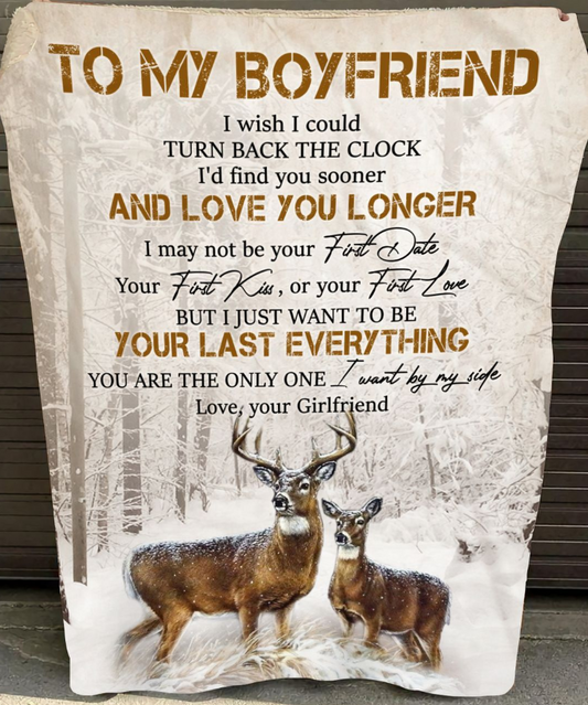 Special Gift For Your Boyfriend Blanket - From Girlfriend FULL