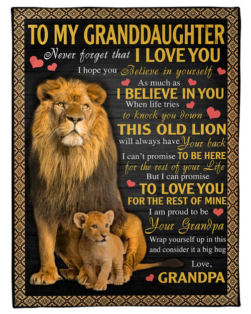 Special Gift For Your Granddaughter Blanket - From Grandpa (SKUB07-184)