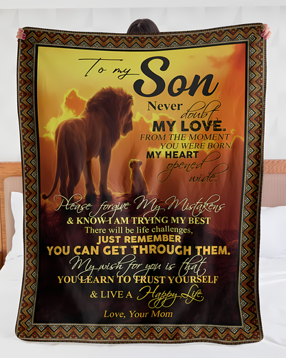 Special Gift For Your Son Blanket - From Mom