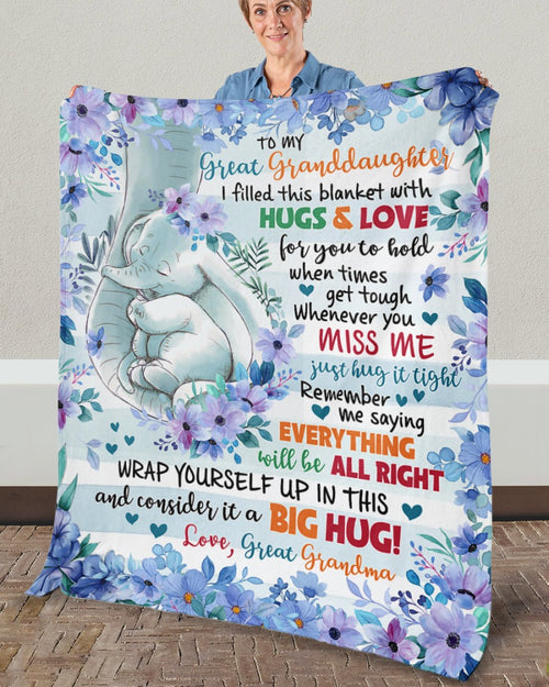 Special Gift For Your Great Granddaughter Blanket - From Great Grandma (SKUB06-70)