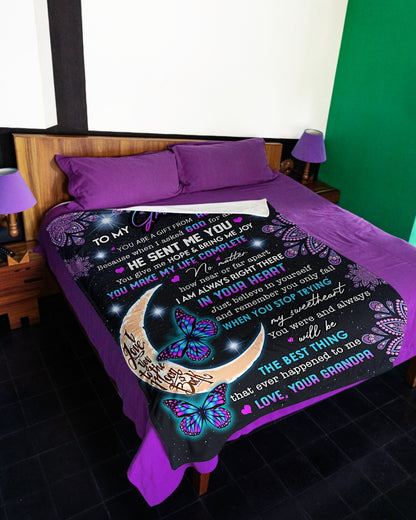 Special Gift For Your Granddaughter Blanket - From Grandpa (SKUB10-12)