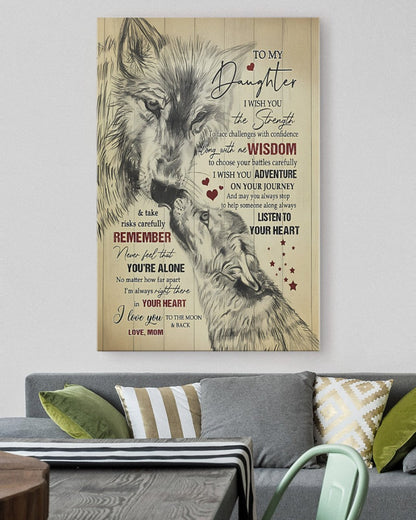 To My Daughter From Mom Canvas