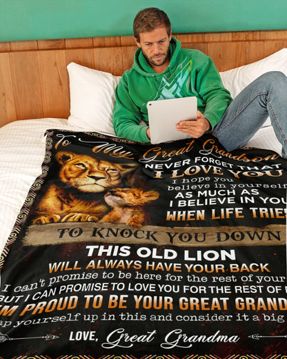 Special Gift For Your Great Grandson Blanket - From Great Grandma