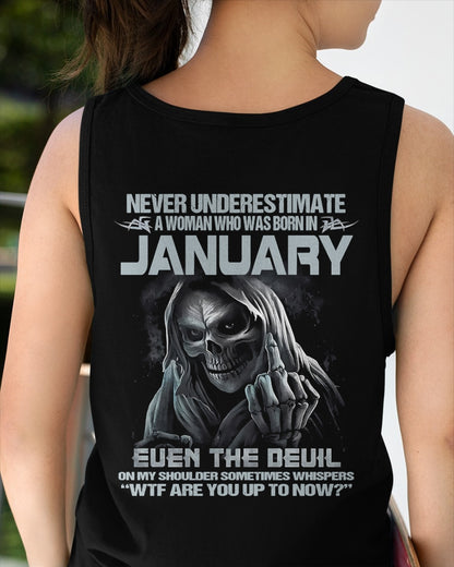 CCDI01 - NEVER UNDERESTIMATE A WOMAN WHO WAS BORN IN JANUARY - FMA DTG-(SKU09-13-01)