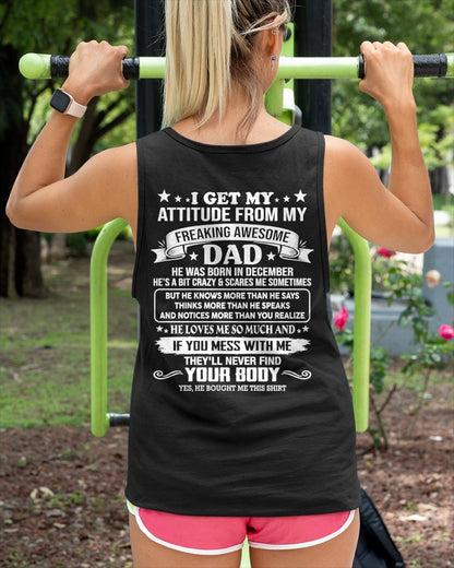 ccdi12 - Freaking Awesome Dad - Birthday Gift From December Dad / Man - (SKU2604-181-12)