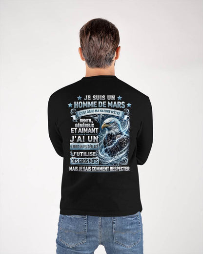 MARS – ESPRIT MALICIEUX MAIS SAIT RESPECTER - T-SHIRT ANNIVERSAIRE HOMME - IMPRESSION DTG PREMIUM - frCCDI03 (SKU2604-86-03)