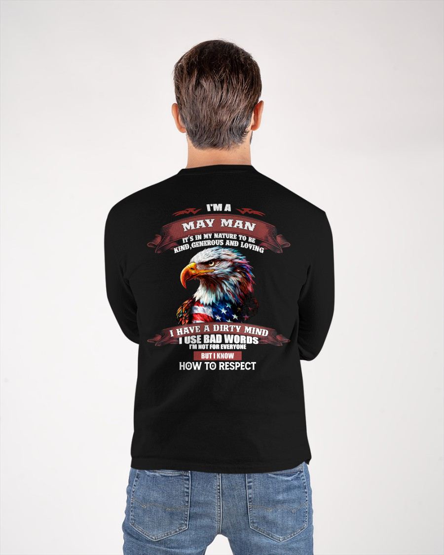 MAY - KNOW HOW TO RESPECT - BIRTHDAY T-SHIRT FOR MEN - MALE / CCDI05 (SKU12-311-05)
