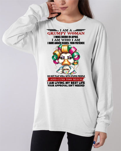 APRIL - GRUMPY WOMAN - BIRTHDAY SHIRT FOR WOMEN - FMA / CCDI04 (SKU26T-01-22-04)