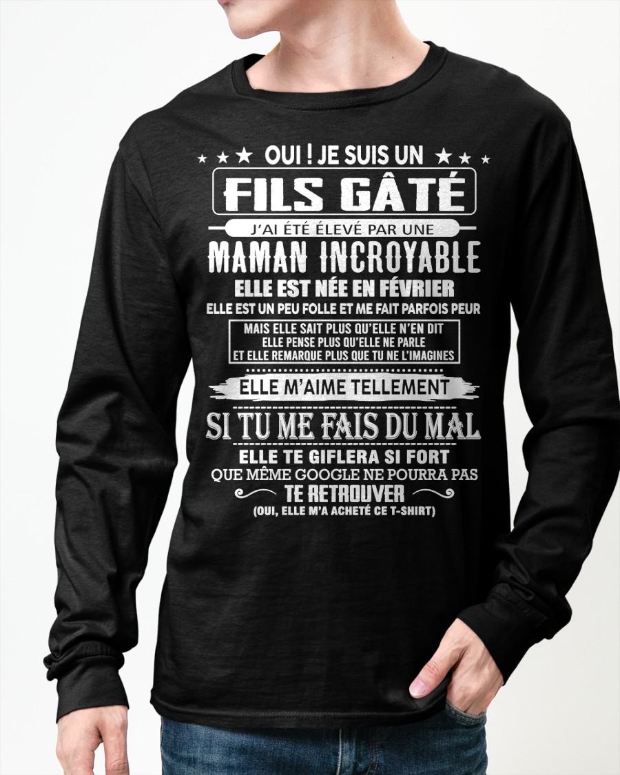 FÉVRIER - FILS GÂTÉ – CADEAU DE MAMAN - CCDI02 (SKU26T-0172-02)