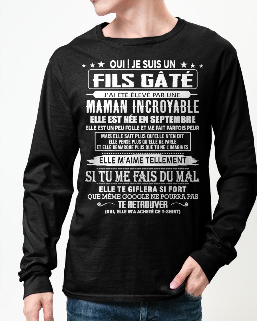 SEPTEMBRE - FILS GÂTÉ – CADEAU DE MAMAN - CCDI09 (SKU26T-0172-09)