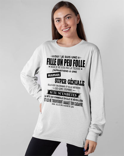 T-SHIRT JE SUIS UNE FILLE CHANCEUSE – CADEAU TOUCHANT DE MAMAN INCROYABLE - fr00 / ccdi00