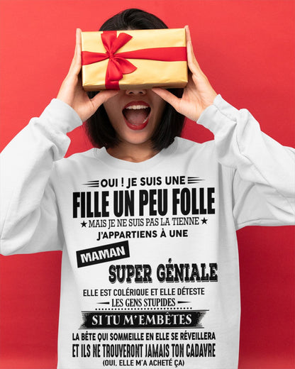 T-SHIRT JE SUIS UNE FILLE CHANCEUSE – CADEAU TOUCHANT DE MAMAN INCROYABLE - fr00 / ccdi00