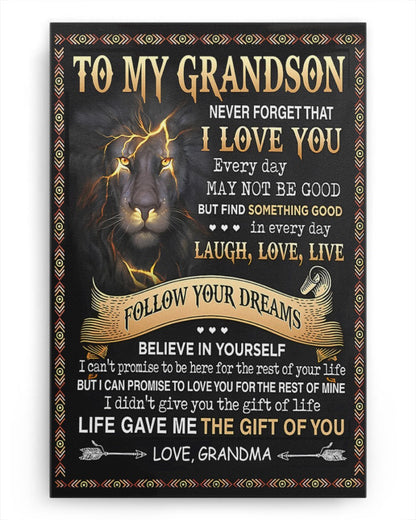 CANVAS FOR GRANDSON - BEST GIFT FROM GRANDMA - NTTD00 (SKU2604-111)