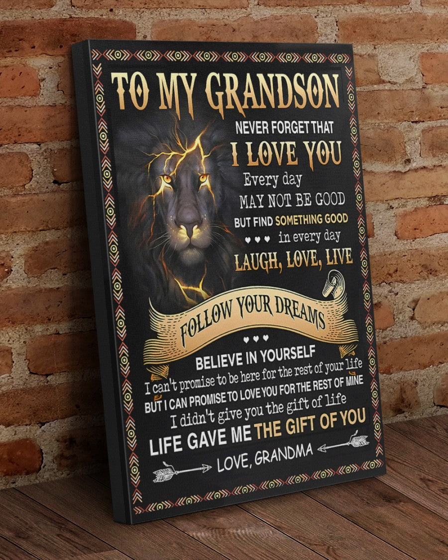 CANVAS FOR GRANDSON - BEST GIFT FROM GRANDMA - NTTD00 (SKU2604-111)