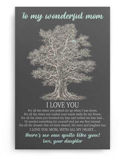 CANVAS FOR MOM - BEST GIFT FROM DAUGHTER - NTTD00 (SKU2603-330)