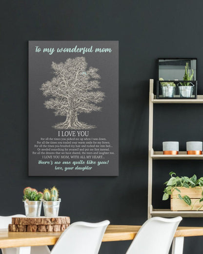 CANVAS FOR MOM - BEST GIFT FROM DAUGHTER - NTTD00 (SKU2603-330)