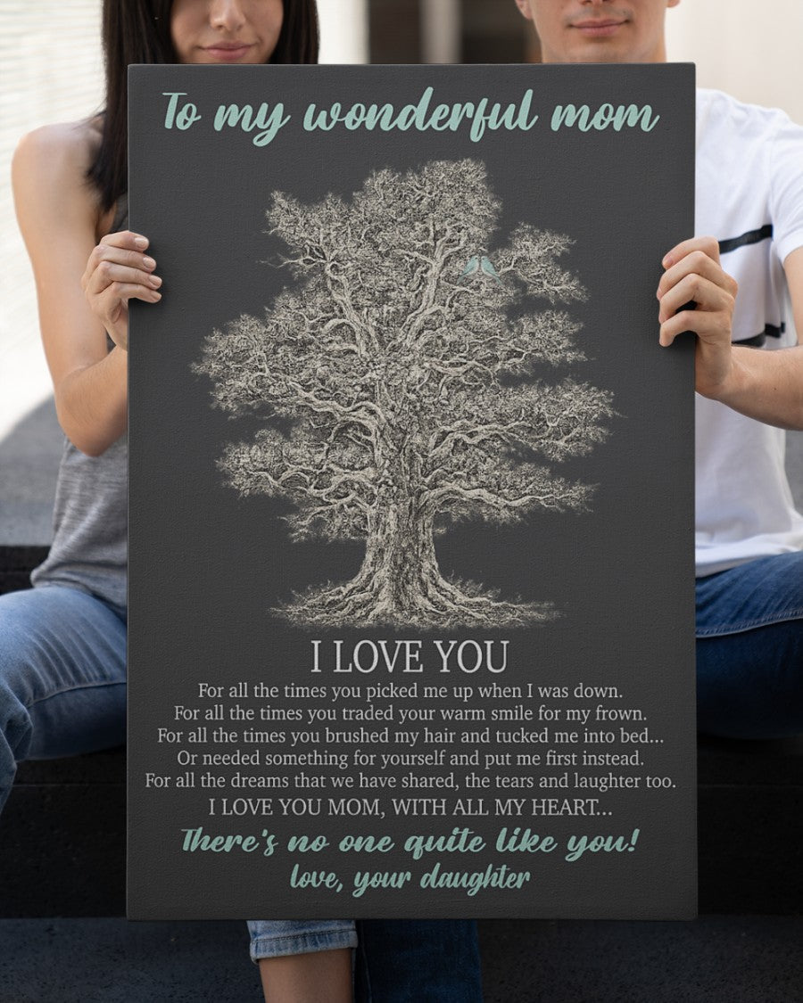 CANVAS FOR MOM - BEST GIFT FROM DAUGHTER - NTTD00 (SKU2603-330)